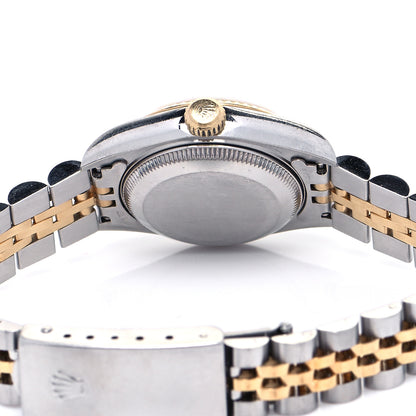 Rolex Stainless Steel 18K Yellow Gold 26mm Oyster Perpetual Datejust Watch White Roman 69173 4 of 5