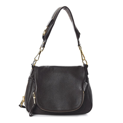 Tom Ford Grained Calfskin Medium Jennifer Dark Brown 1 of 10