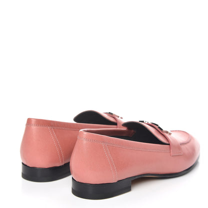 Hermes Goatskin Paris Loafers 37 Rouge Blush 4 of 9