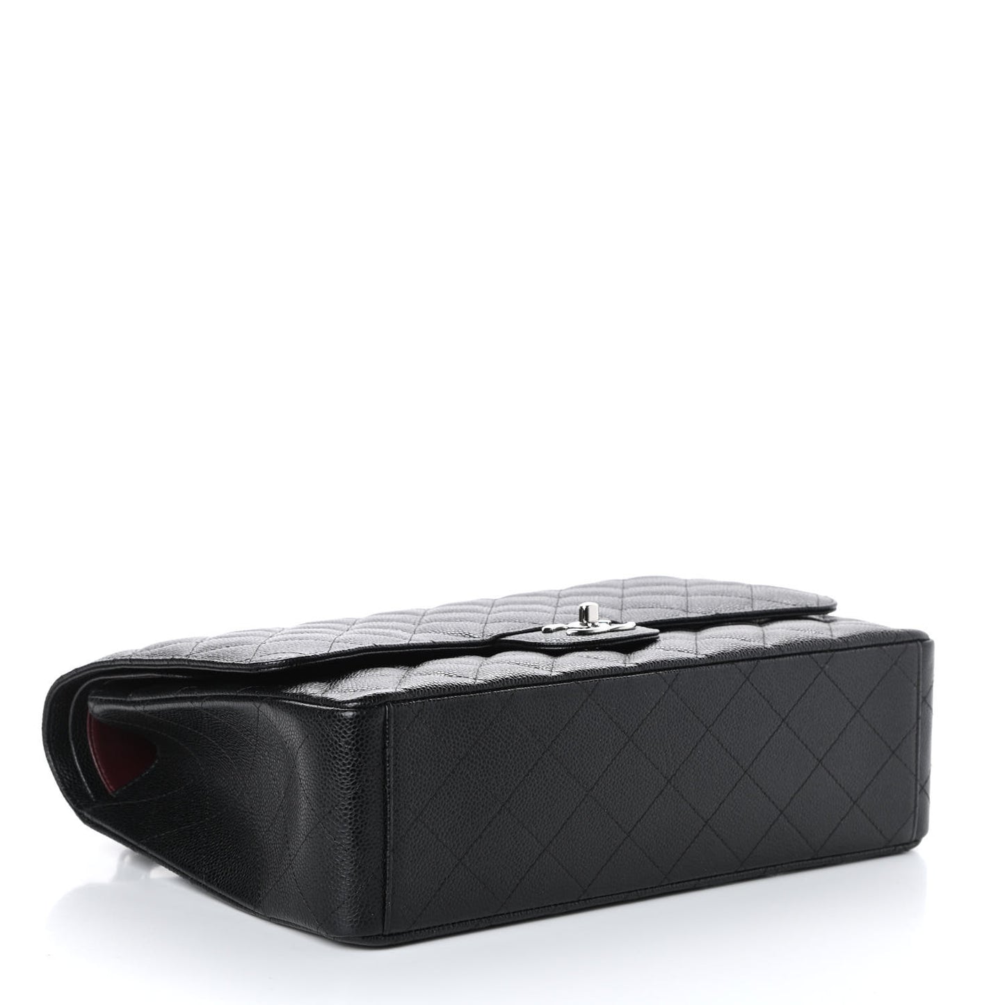 Caviar Quilted Maxi Double Flap Black