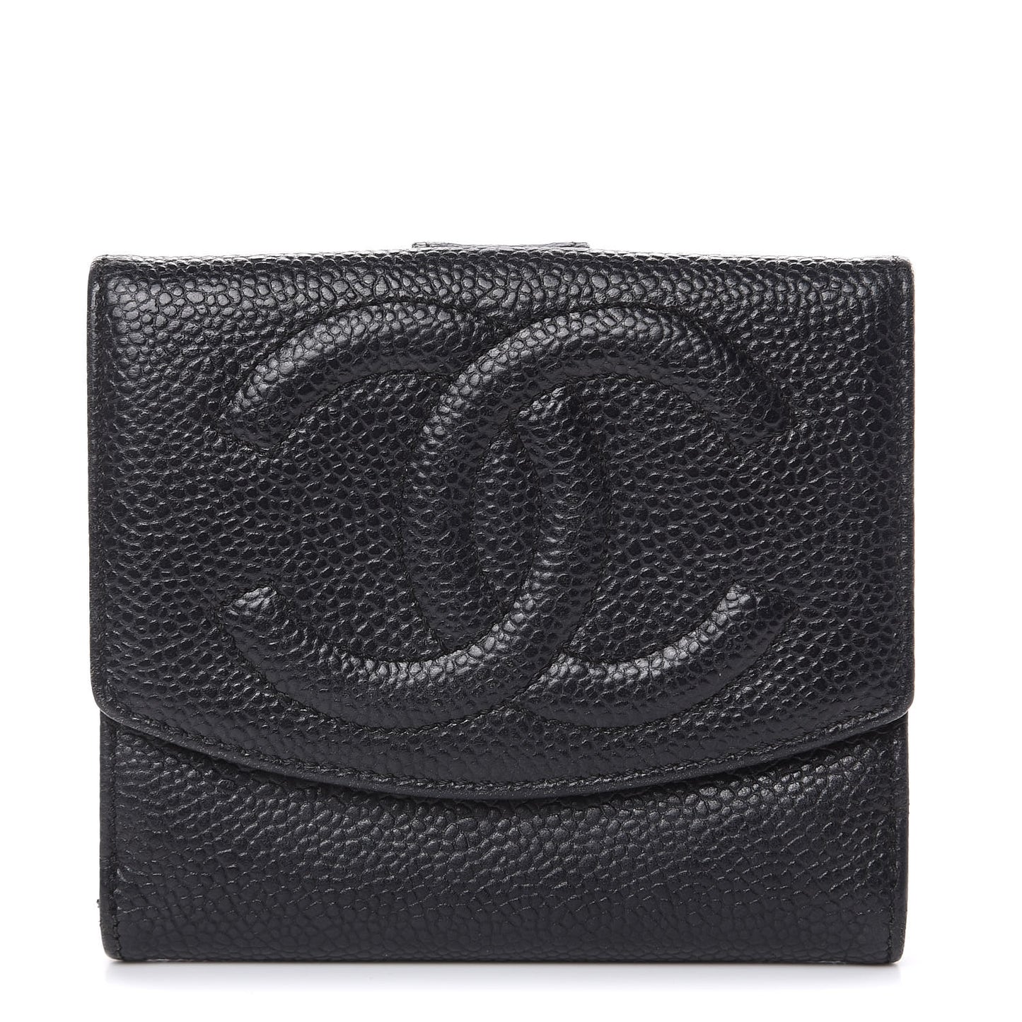 Caviar Timeless CC Compact Wallet Black