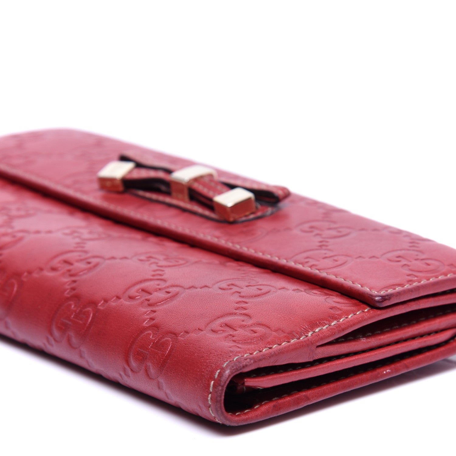 Gucci Guccissima Princy Continental Wallet Red 7 of 10