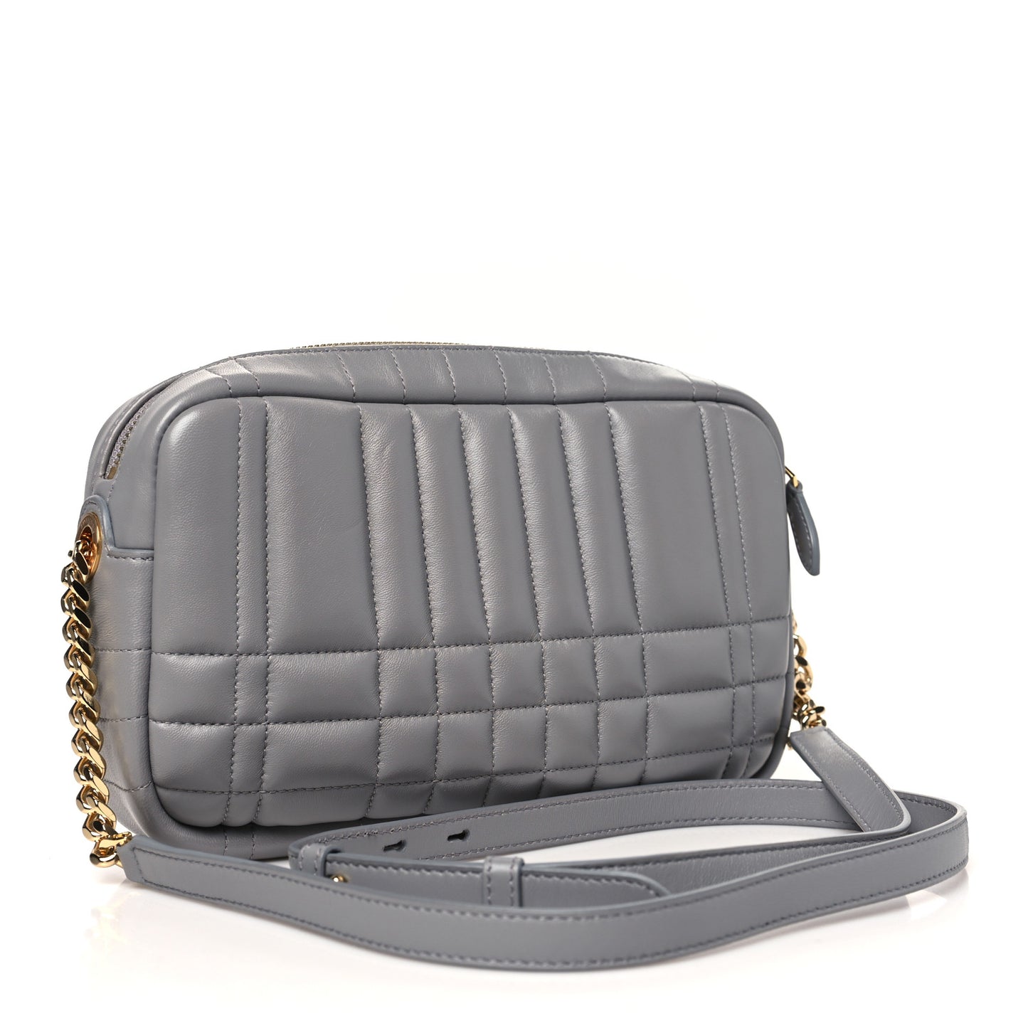 Calfskin Quilted Small Lola Camera Bag Grey