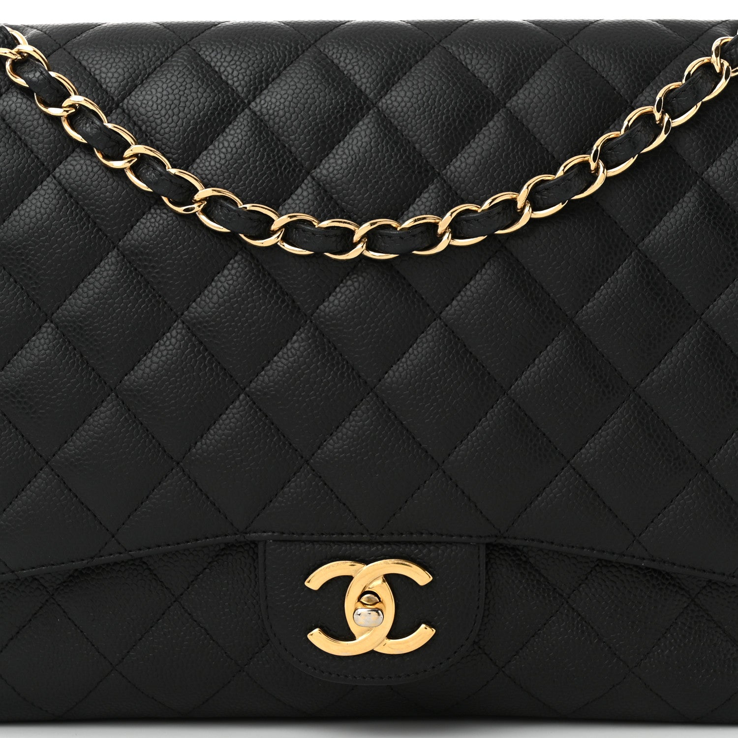 Chanel Caviar Quilted Maxi Double Flap Black 8 of 11