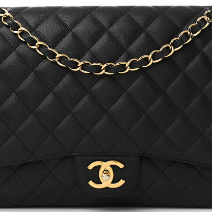 Chanel Caviar Quilted Maxi Double Flap Black 8 of 11