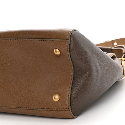 Fendi Calfskin Colorblock Anna Shoulder Bag Brown 9 of 9