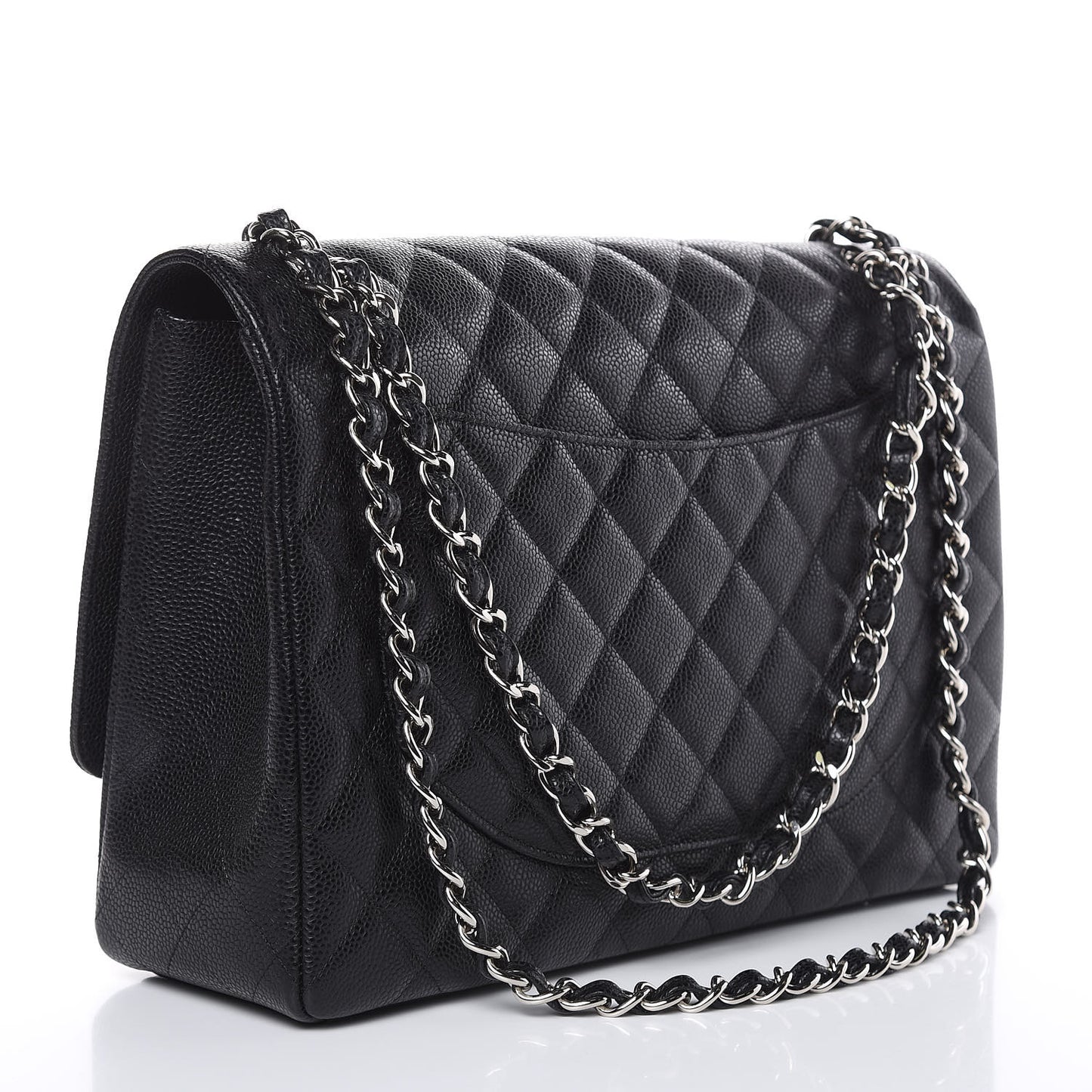 Caviar Quilted Maxi Single Flap Black
