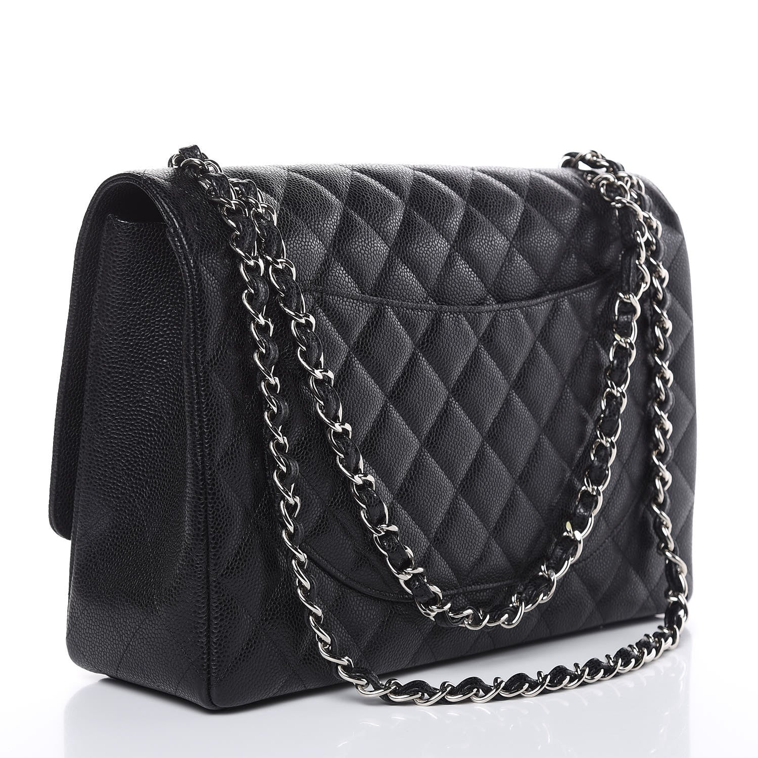 Chanel Caviar Quilted Maxi Single Flap Black 3 of 10