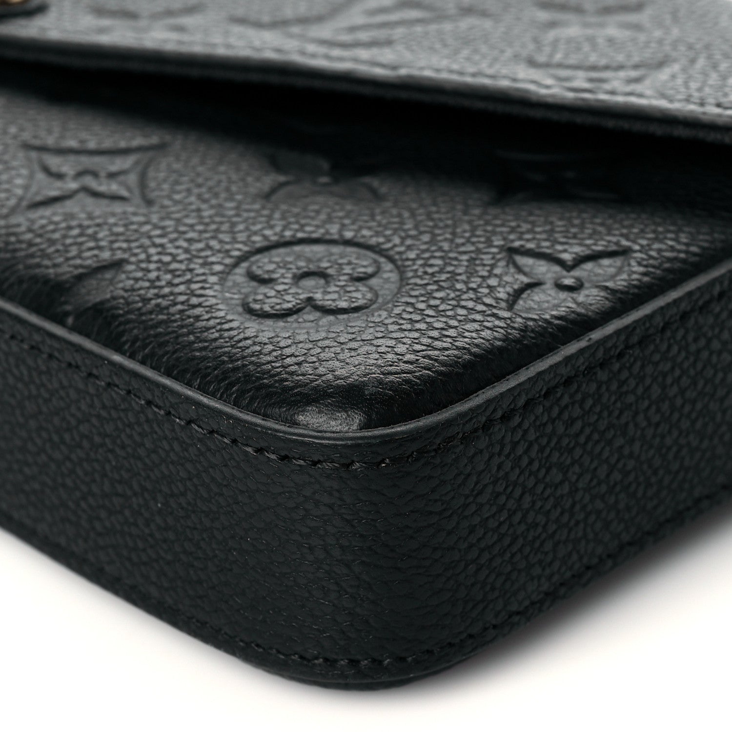 Louis Vuitton Empreinte Pochette Felicie Chain Wallet Black 11 of 12