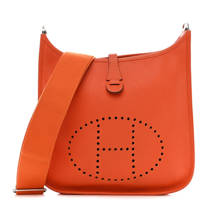 Hermes Taurillon Clemence Evelyne III PM Feu 1 of 12