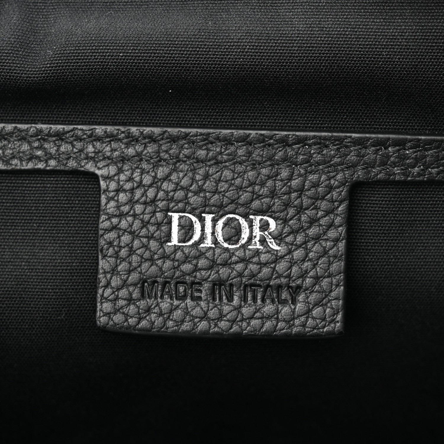 Christian Dior Grained Calfskin Oblique Saddle Messenger Black 6 of 10