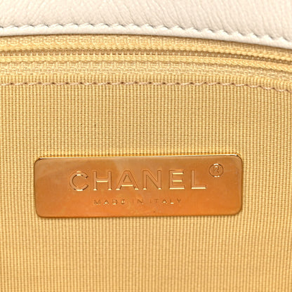 Chanel Printed Goatskin Quilted Medium Chanel 19 Flap White Multicolor 6 of 9