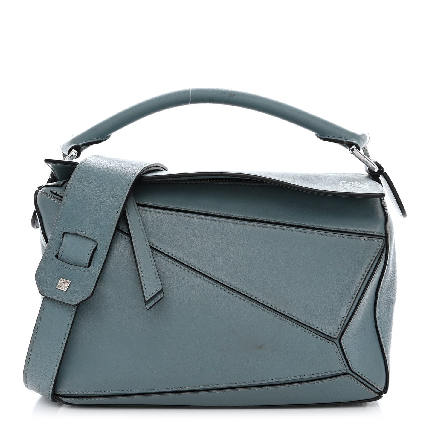 Calfskin Small Puzzle Bag Stone Blue
