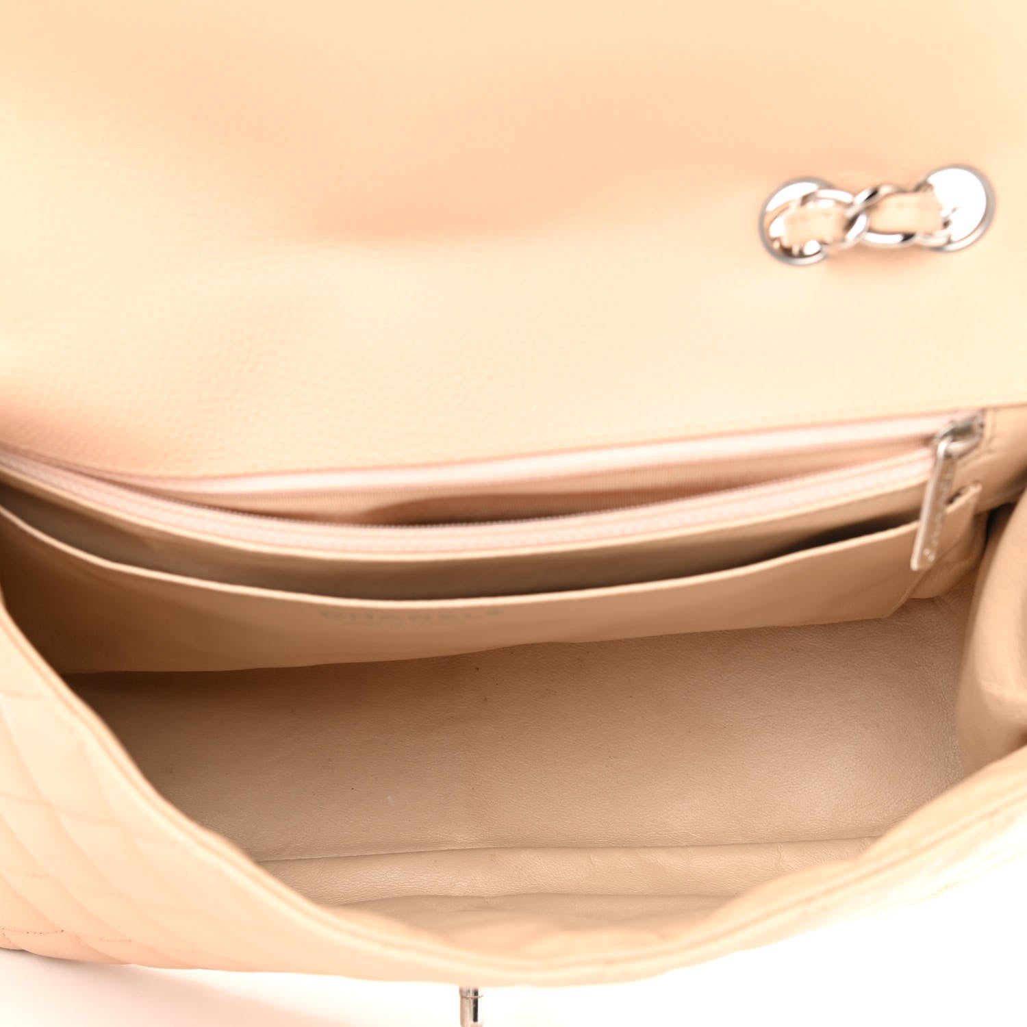Chanel Caviar Quilted Jumbo Single Flap Beige 4 of 13