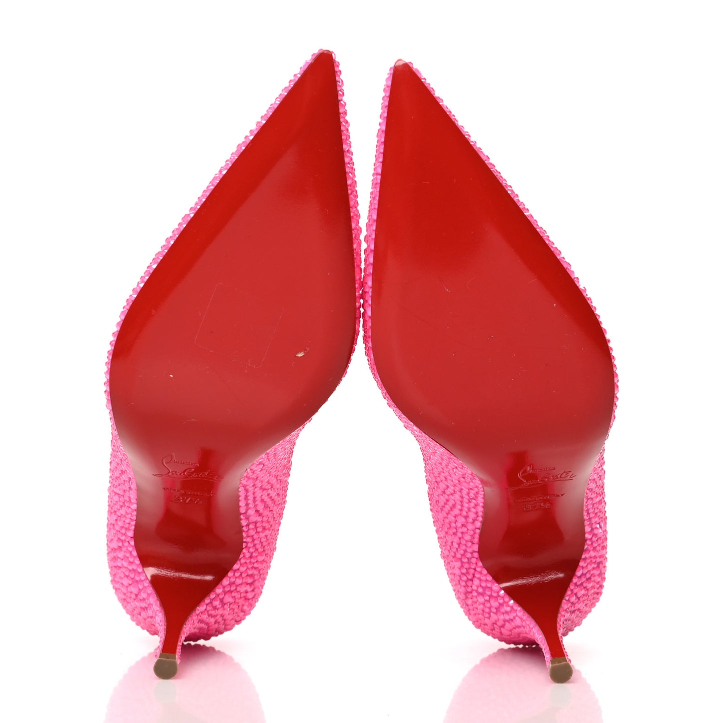 Veau Velours Strass Clare 80 Pumps 37.5 Diva Pink Fluo