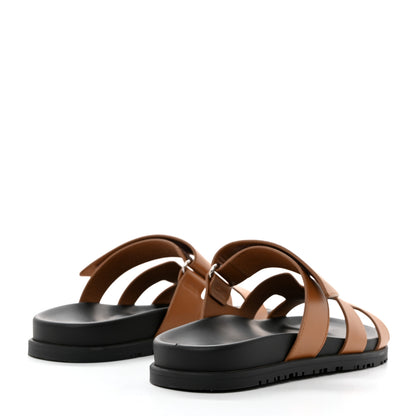 Hermes Calfskin Mens Chypre Sandals 40.5 Naturel 4 of 9