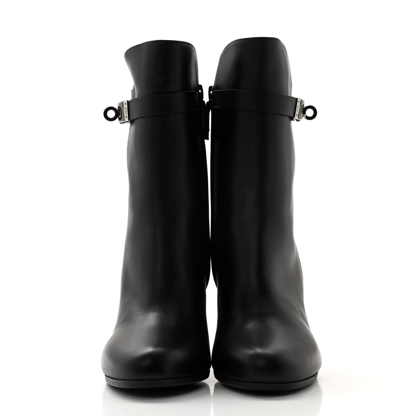 Calfskin Joueuse Ankle Boots 35.5 Black