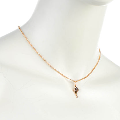 Hermes 18K Rose Gold Diamond Gambade Pendant Necklace 2 of 6