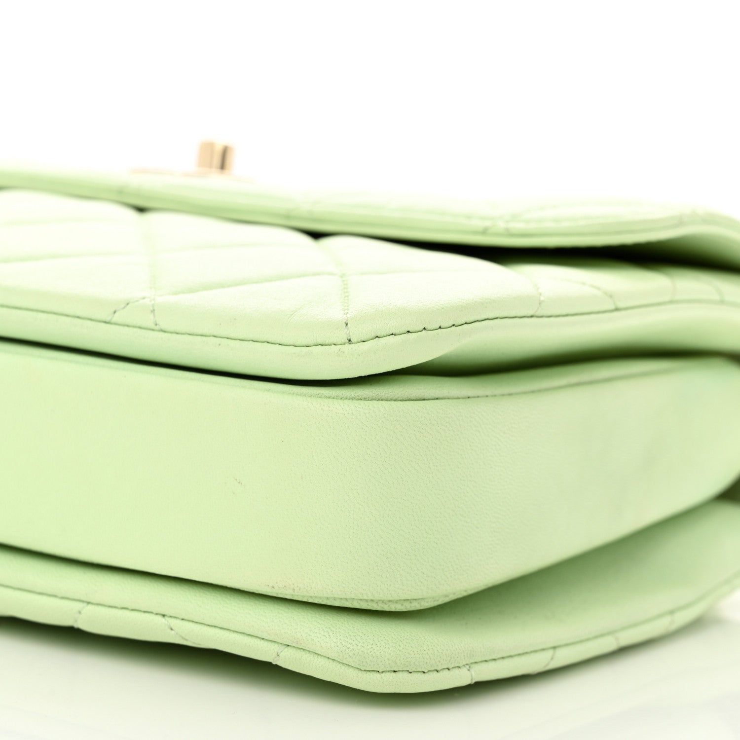 Chanel Lambskin Quilted Small Trendy CC Flap Dual Handle Bag Light Green 11 of 15