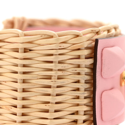 Hermes Wicker Swift Medor Picnic Cuff Bracelet T2 Rose Sakura 7 of 8