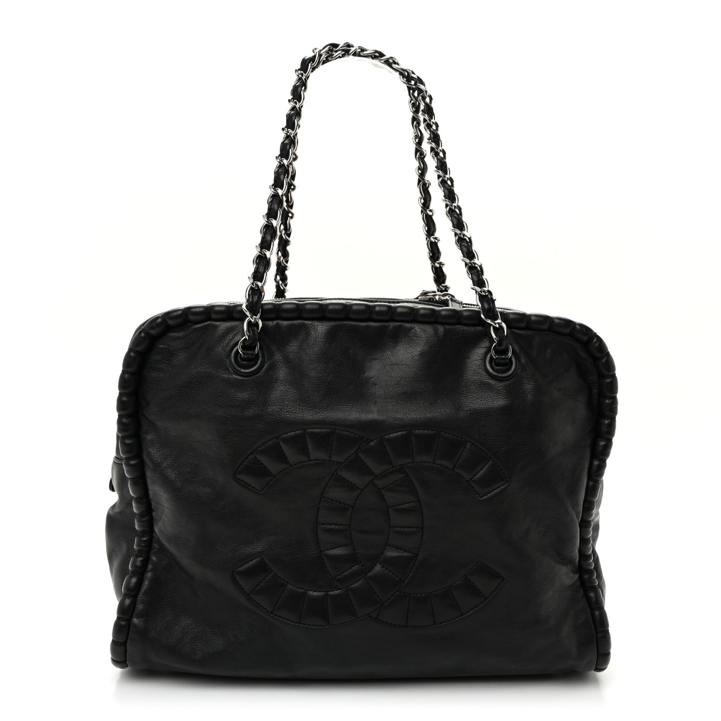 Calfskin On the Bund Tote Black