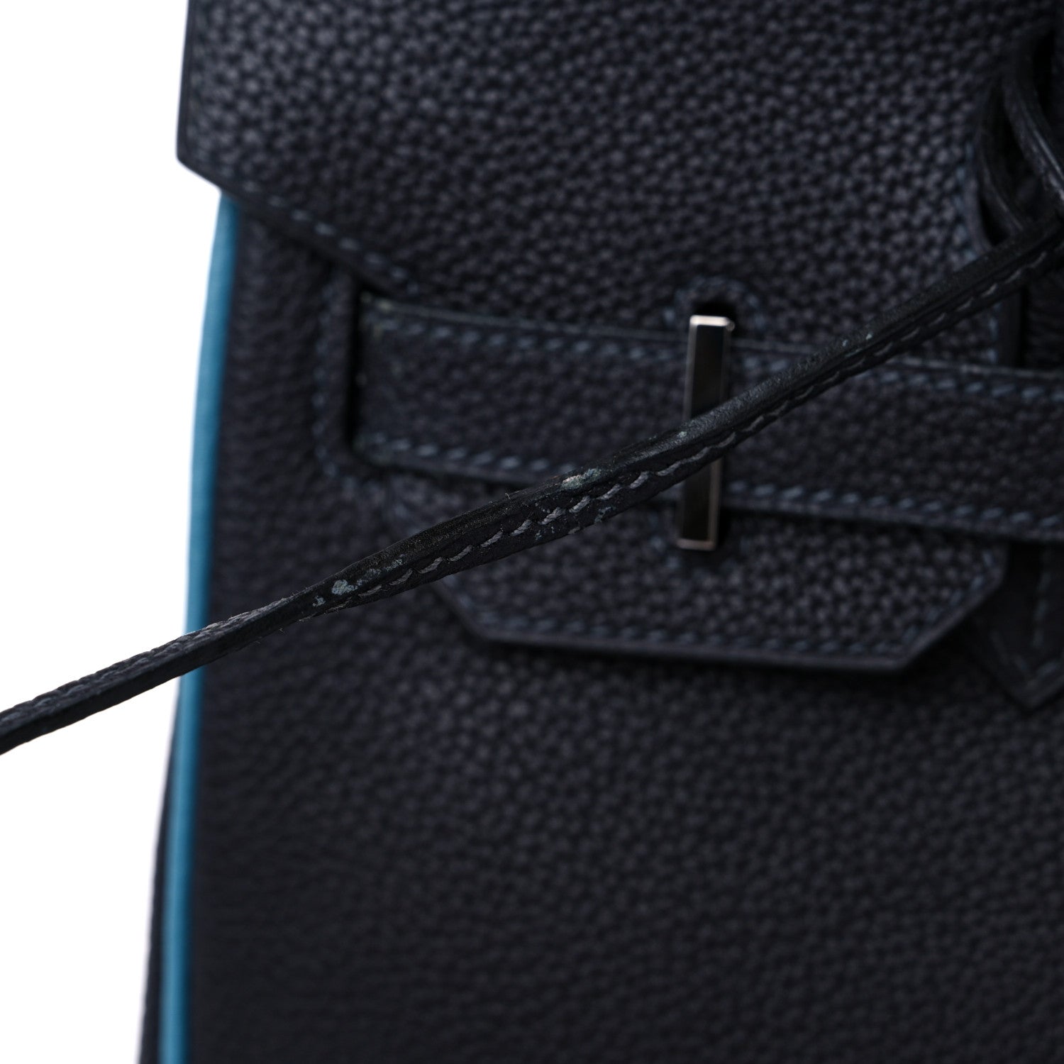 Hermes Togo Bi-Color Birkin 30 Bleu Indigo Blue Jean 13 of 14