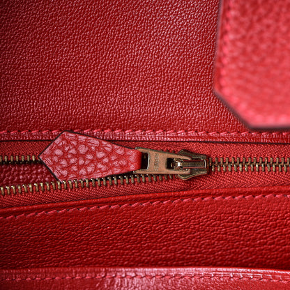 Hermes Togo Birkin 30 Rouge Casaque 27 of 30
