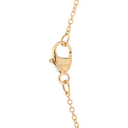 David Yurman 18K Yellow Gold Diamond OM Charm Pendant Necklace 5 of 6