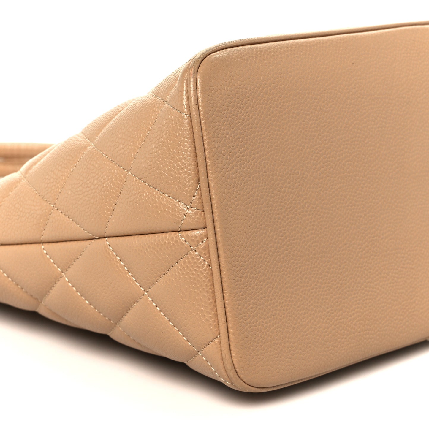 Caviar Quilted Medallion Tote Beige