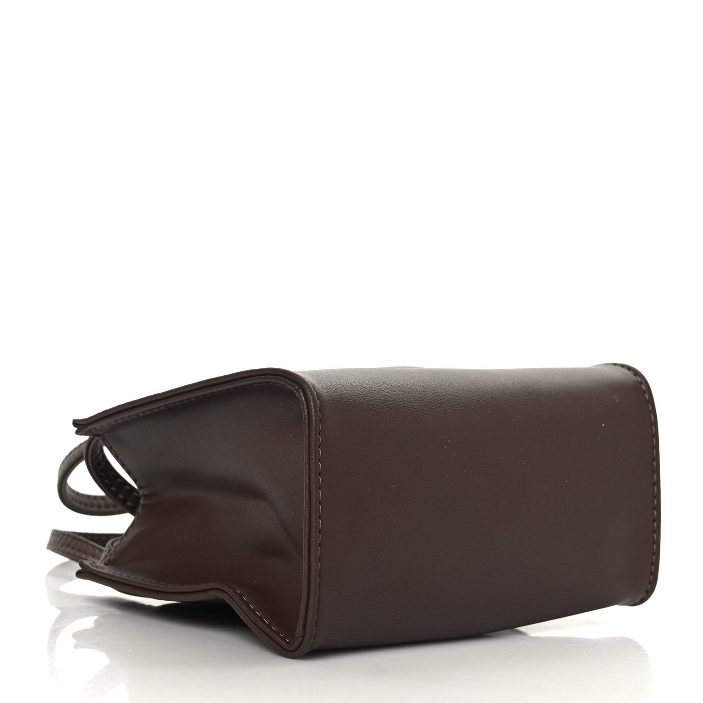 Vegan Leather Small Shopping Bag Chocolate