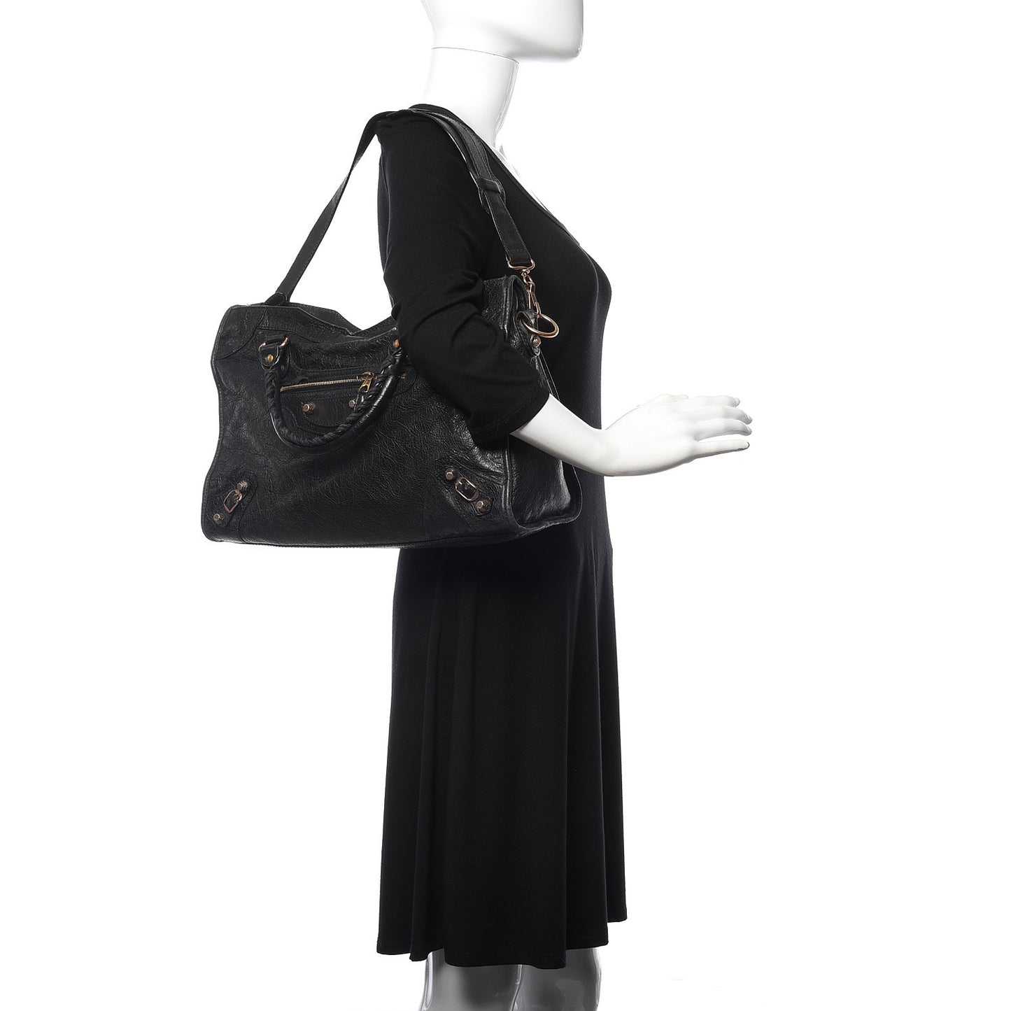Agneau Giant 12 Rose Gold Hardware City Black