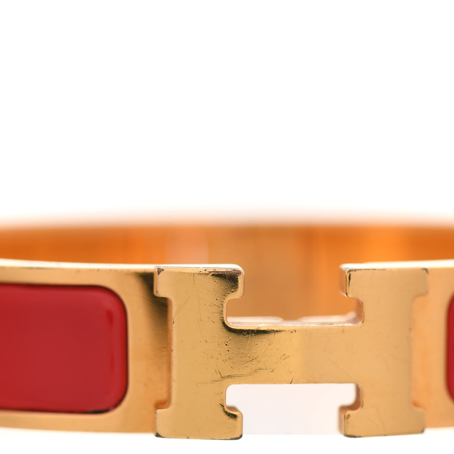Enamel Narrow Clic Clac H Bracelet PM Red