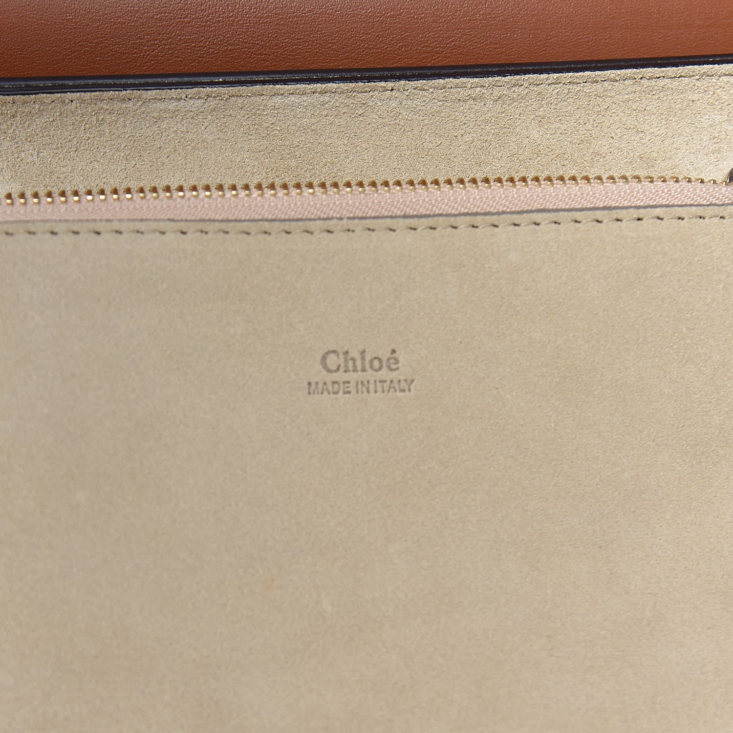 Chloe Suede Calfskin Medium Faye Shoulder Bag Tobacco 7 of 14