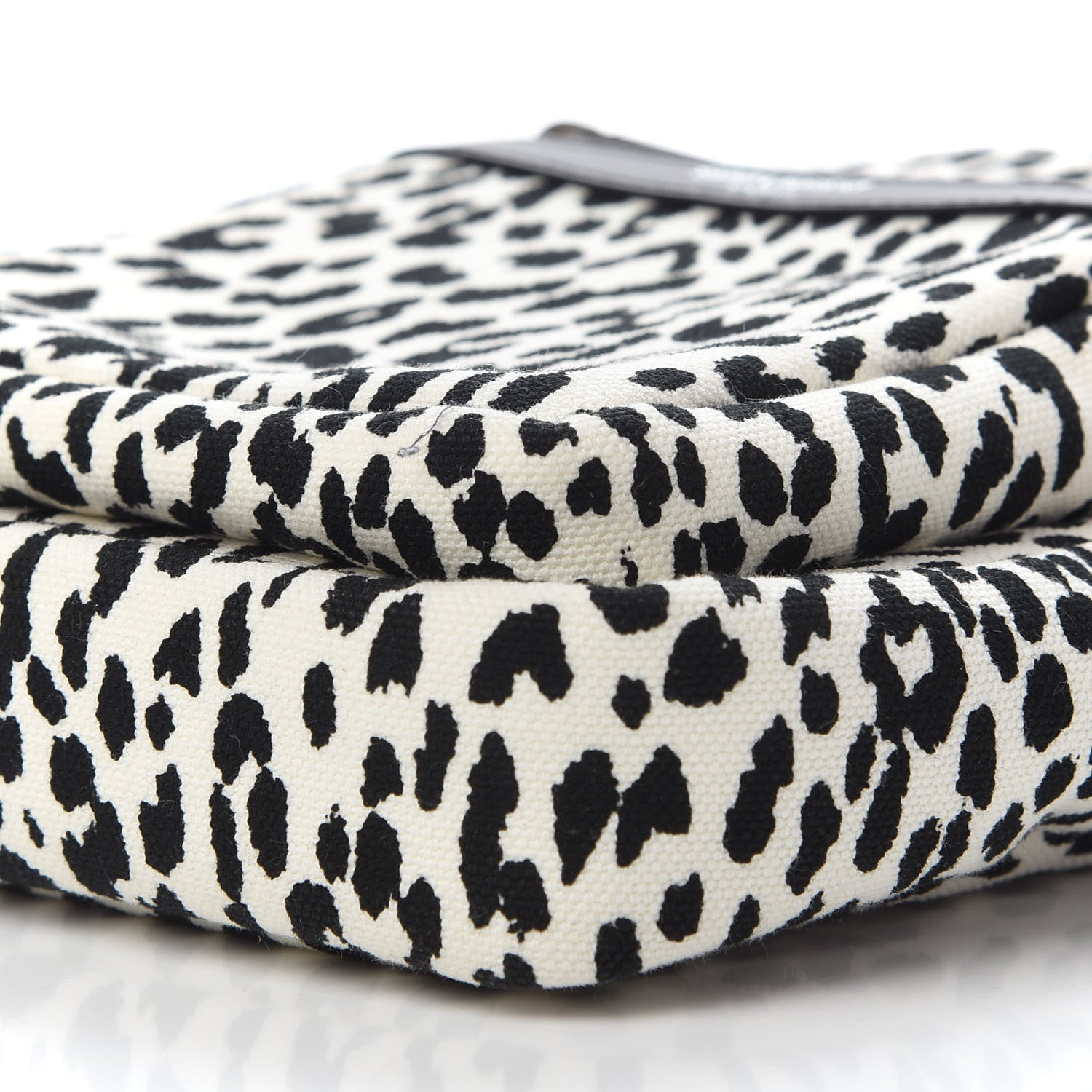 Saint Laurent Canvas Leopard Print Sid Messenger Bag Black White 9 of 9