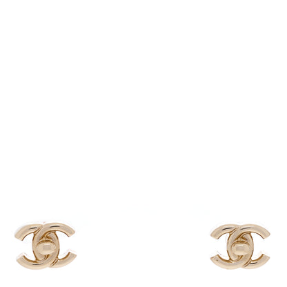 Chanel Metal CC Turnlock Earrings Gold 1 of 4