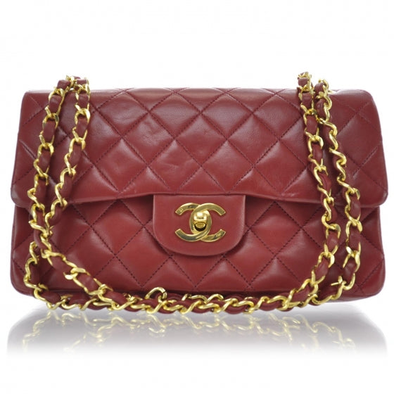 Chanel Lambskin Quilted Small Double Flap Red 1 of 9