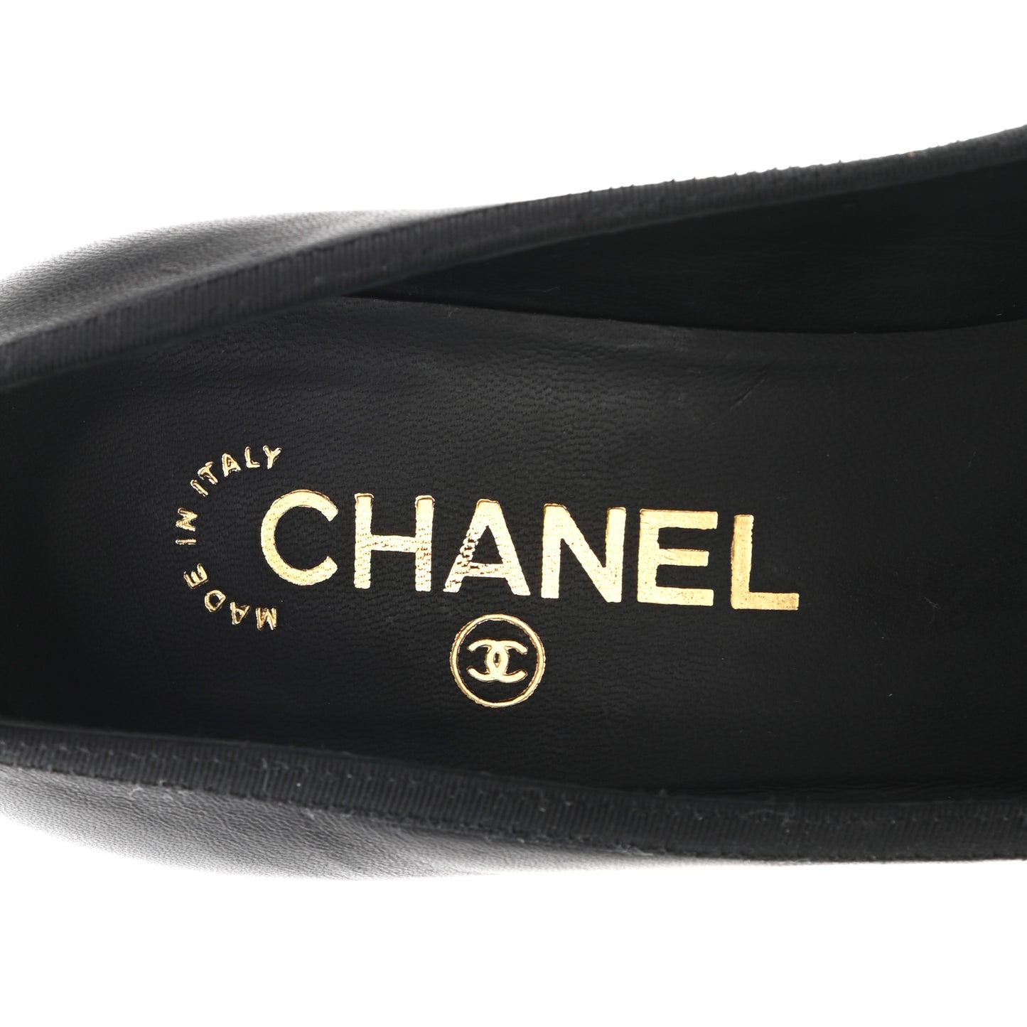 Lambskin Grosgrain CC Bow Peep Toe Pumps 38 Black