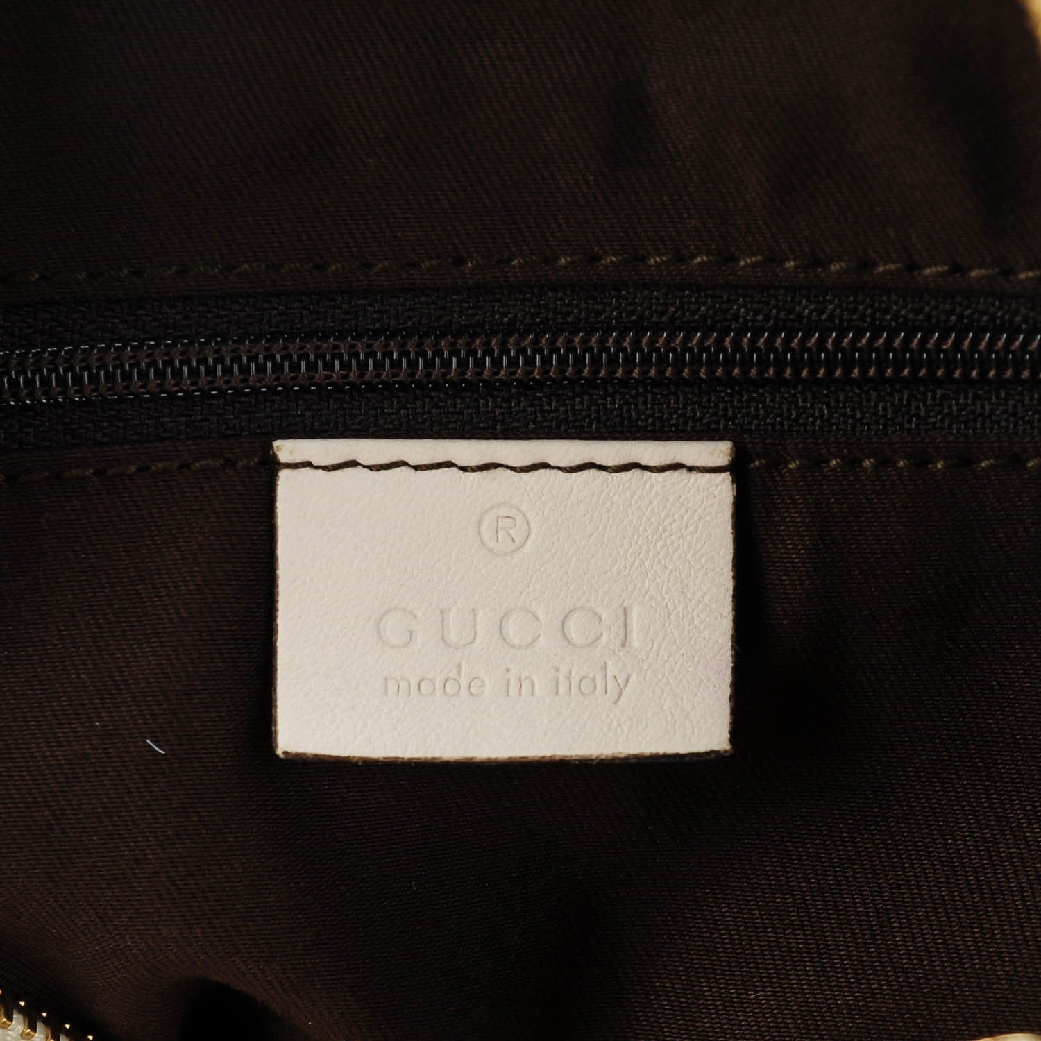 Gucci Monogram Large D Gold Hobo White 6 of 7