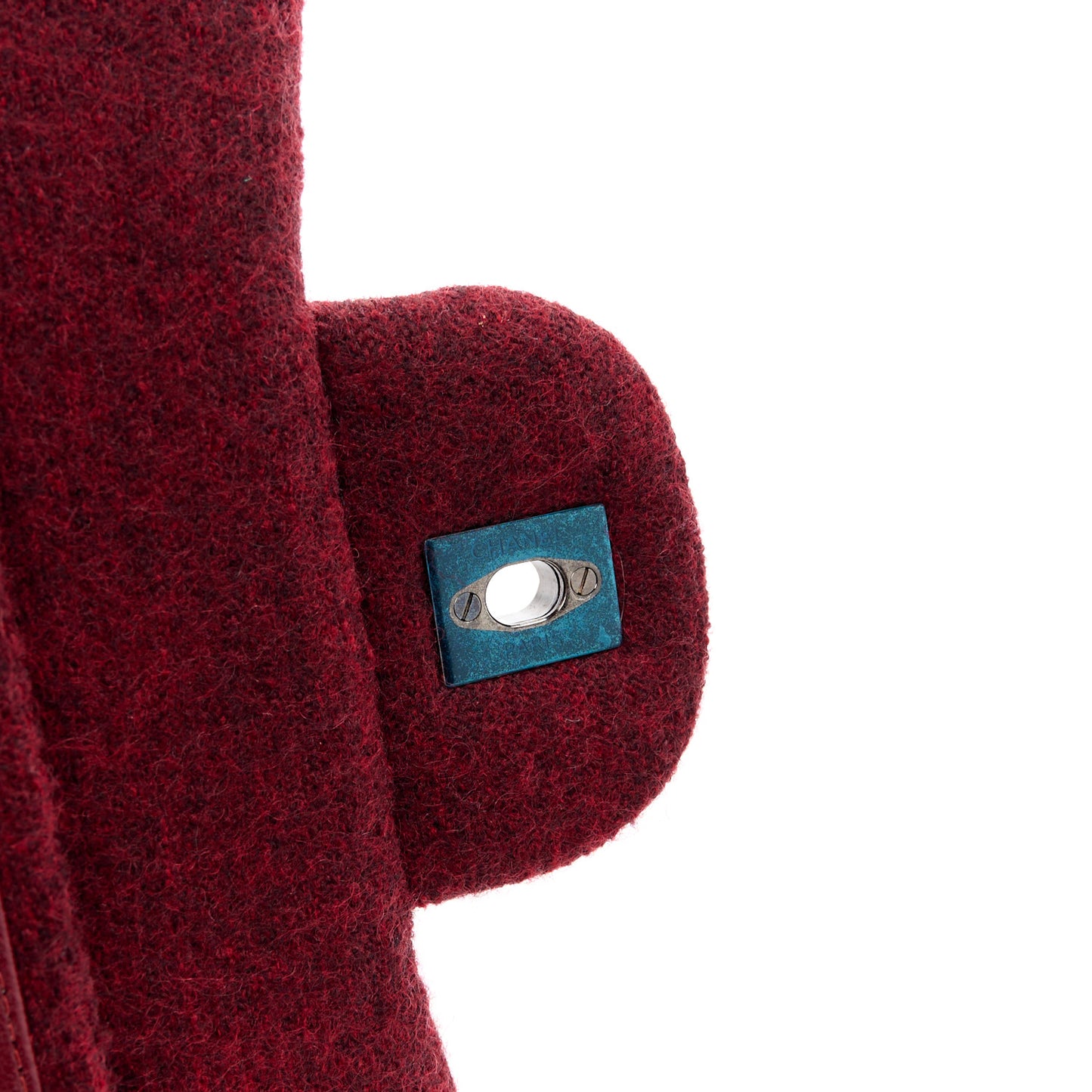 Felt Flower Embroidered Jumbo Double Flap Burgundy Multicolor
