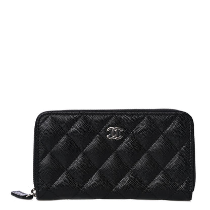 Chanel Caviar Quilted Medium Zip Around Wallet Black 1 of 15