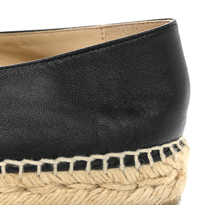 Chanel Lambskin CC Espadrilles 38 Black 9 of 11