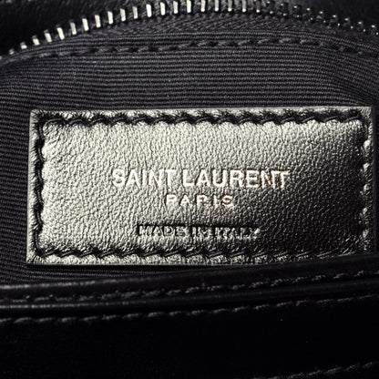 Saint Laurent Calfskin Y Quilted Monogram Toy Loulou Crossbody Bag Black 6 of 9