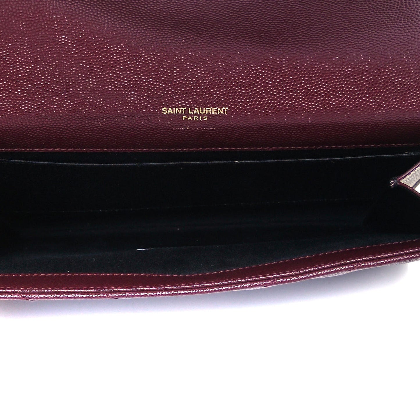 Grain De Poudre Matelasse Chevron Monogram Envelope Clutch Rouge Legion