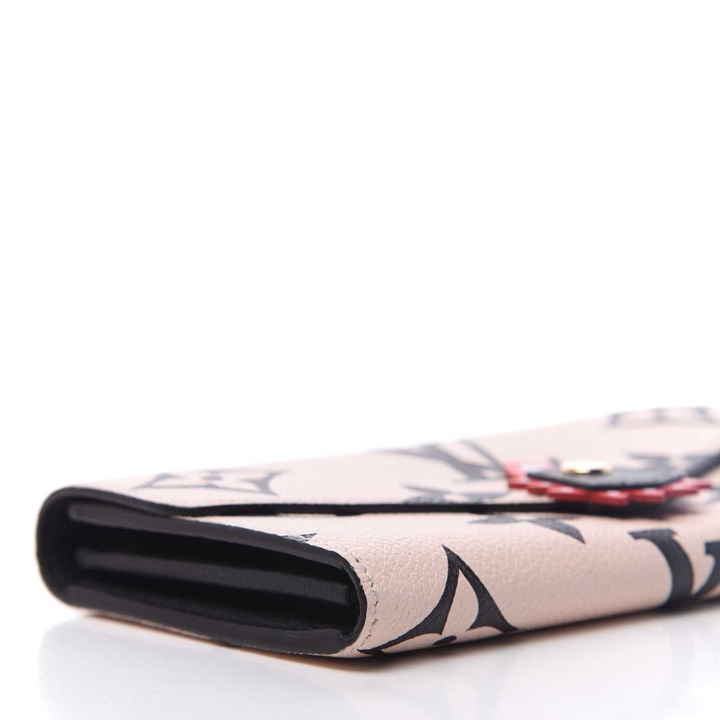 Empreinte Monogram Giant Crafty Sarah Wallet Creme Black