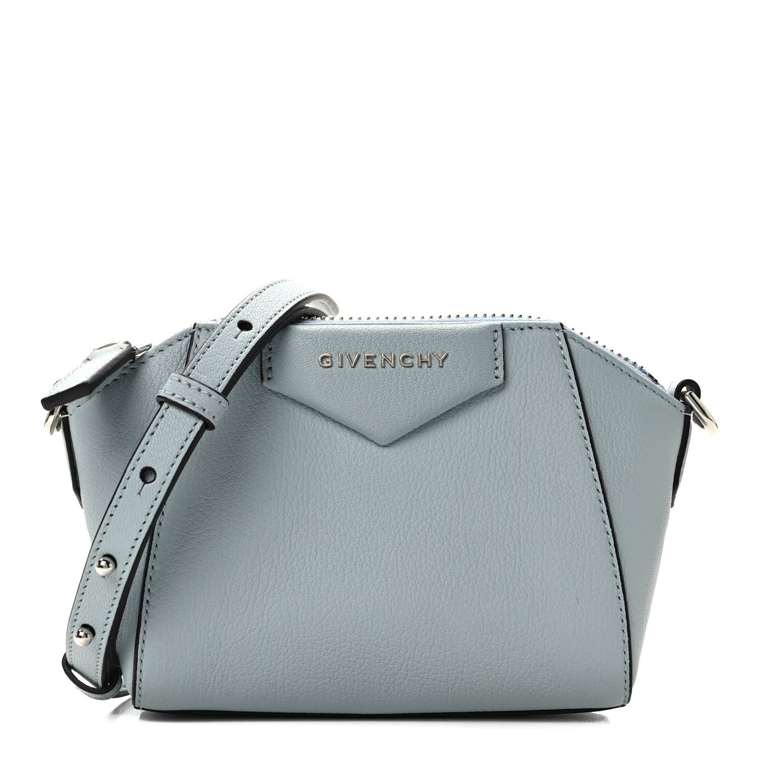 Givenchy Sugar Goatskin Nano Antigona Ice Blue 1 of 9