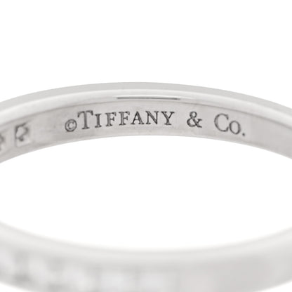 Tiffany Platinum Diamond 2.5mm Half Circle Wedding Band Ring 47 4.25 4 of 5