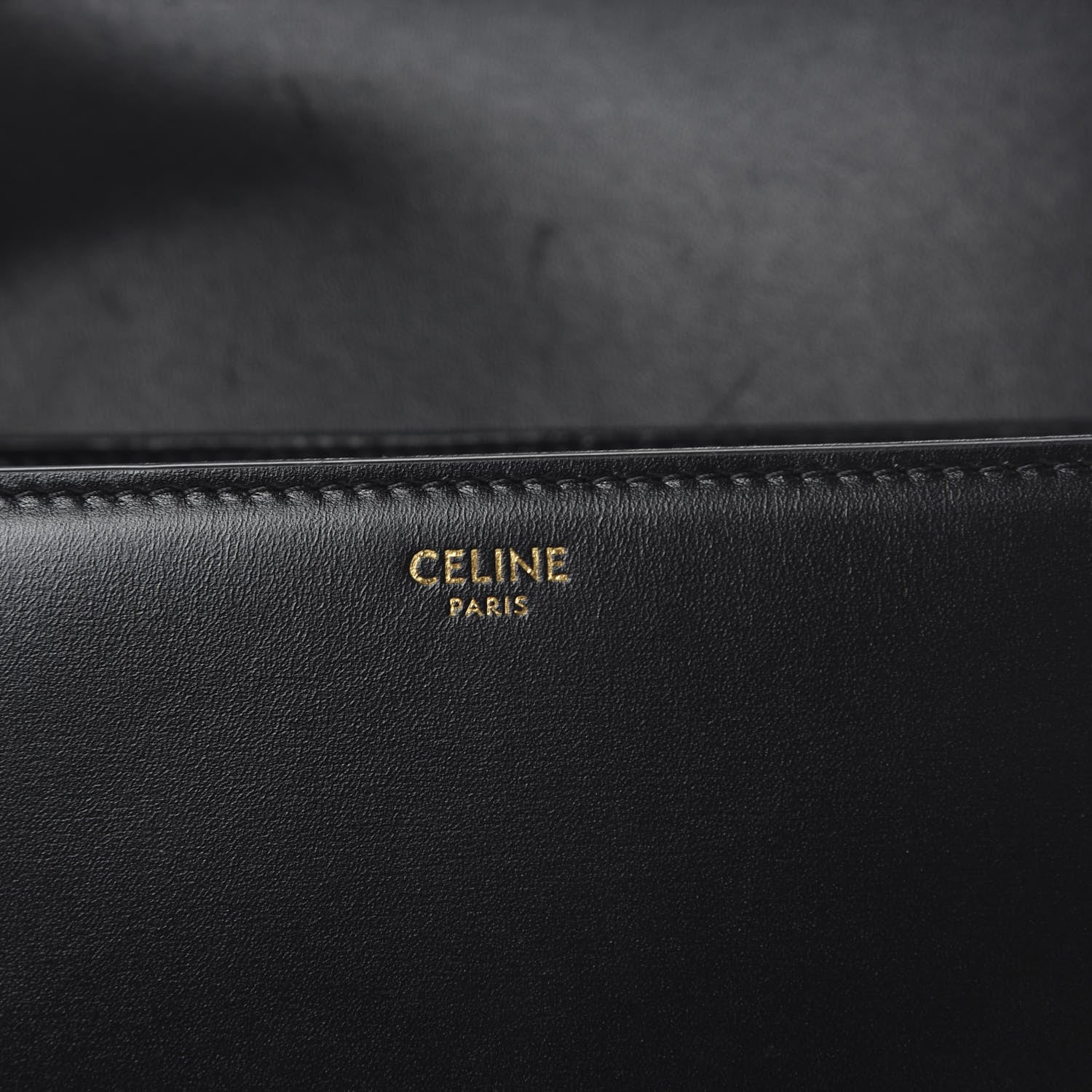 Celine Shiny Calfskin Small Triomphe Black 9 of 10