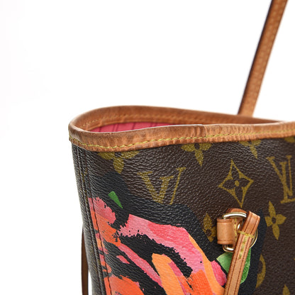 Louis Vuitton Monogram Roses Neverfull MM 10 of 14