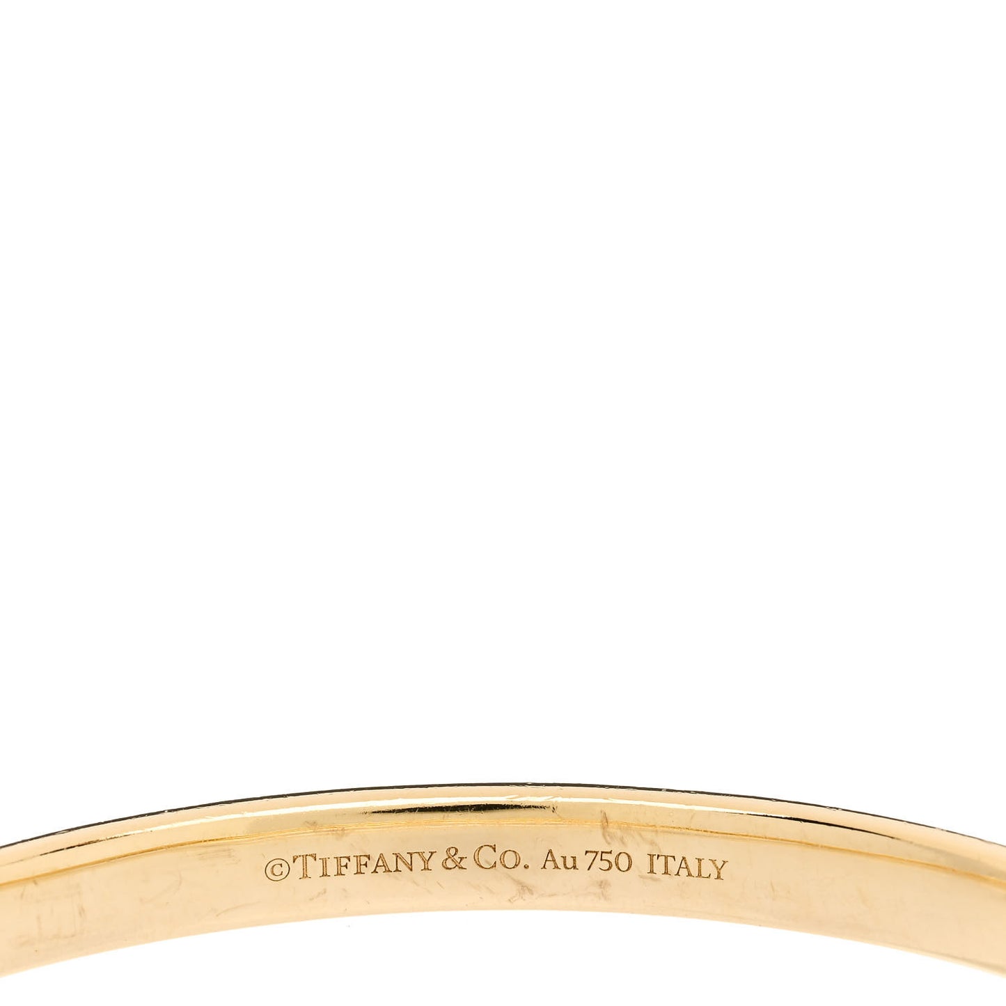 18K Yellow Gold Narrow Atlas X Closed Hinged Bangle Bracelet