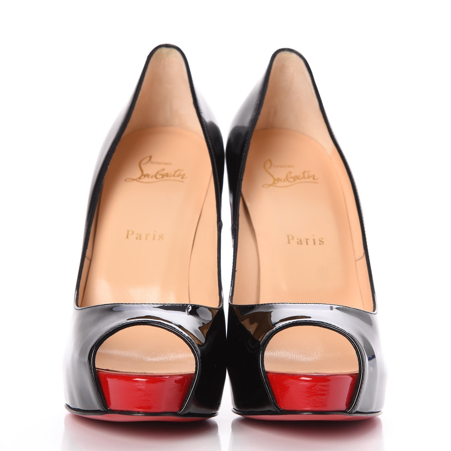 Christian Louboutin Patent New Very Prive 120 Pumps 39.5 Black Red 2 of 8